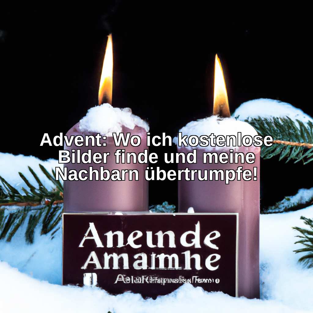 Advent: Wo ich kostenlose Bilder finde und meine Nachbarn übertrumpfe!