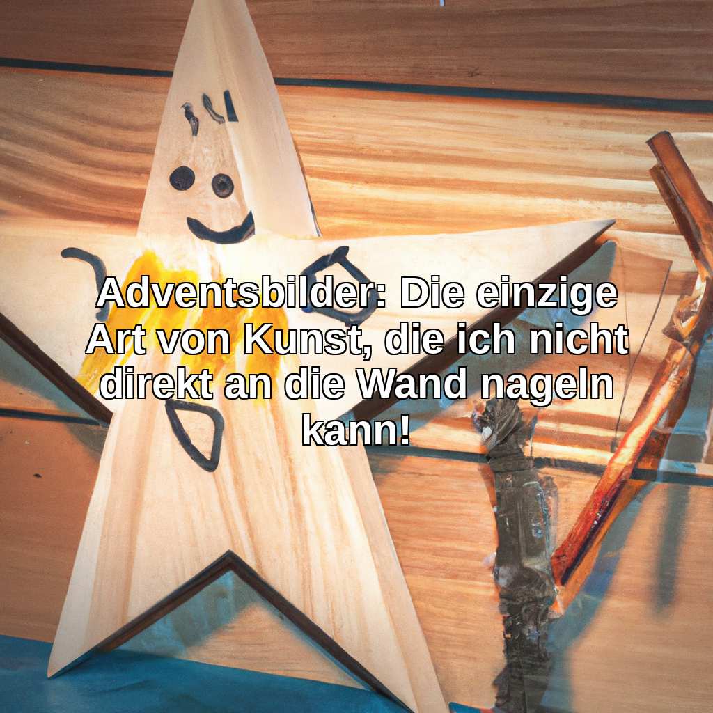 Adventsbilder: Die einzige Art von Kunst, die ich nicht direkt an die Wand nageln kann!