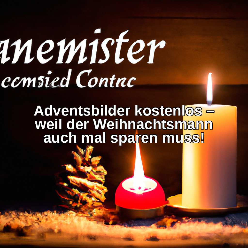 Adventsbilder kostenlos – weil der Weihnachtsmann auch mal sparen muss!