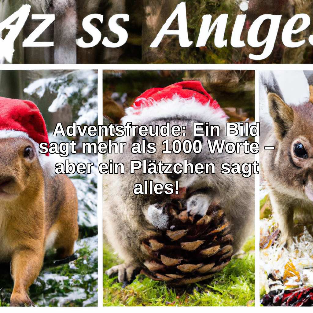 Adventsfreude: Ein Bild sagt mehr als 1000 Worte – aber ein Plätzchen sagt alles!