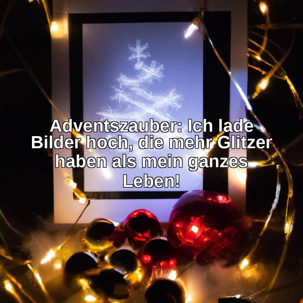 Adventszauber: Ich lade Bilder hoch, die mehr Glitzer haben als mein ganzes Leben!