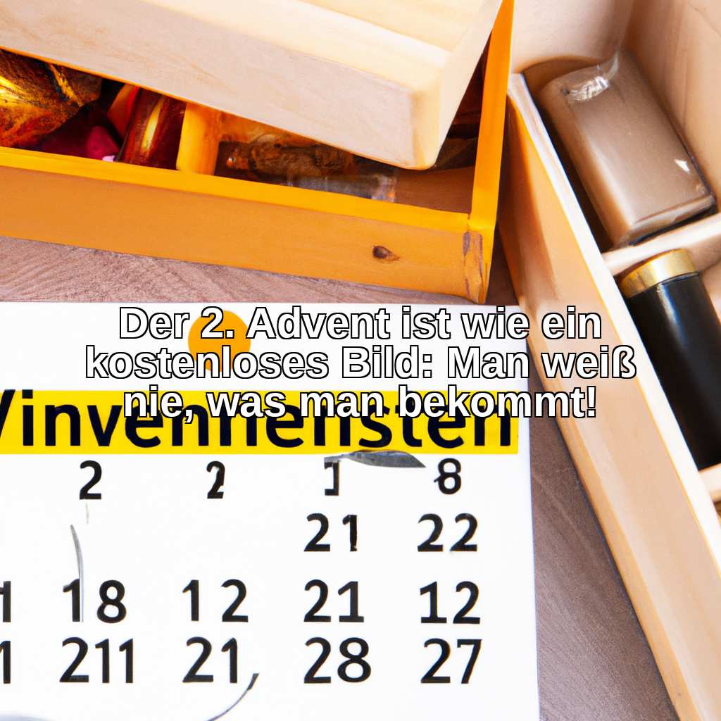 Der 2. Advent ist wie ein kostenloses Bild: Man weiß nie, was man bekommt!
