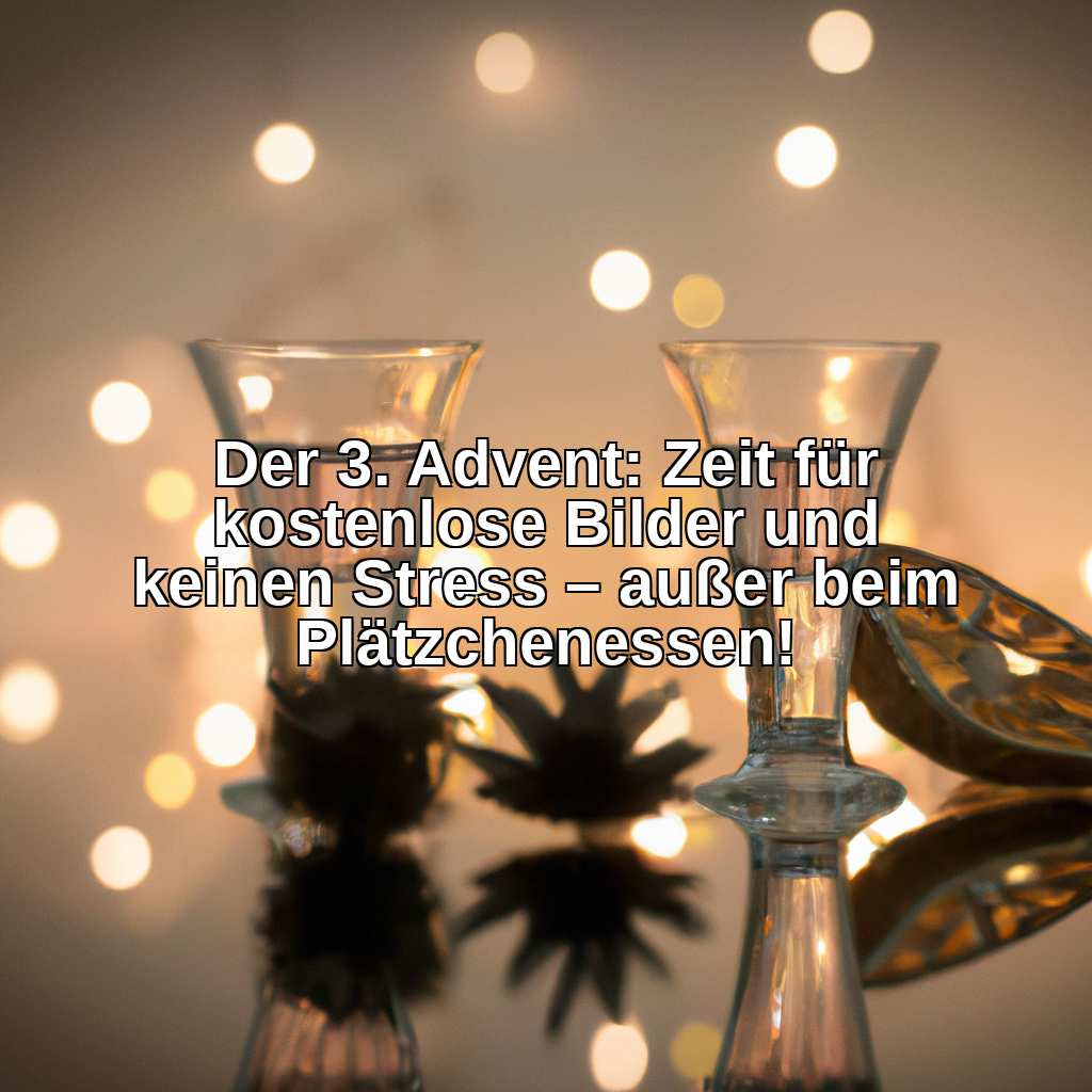 Der 3. Advent: Zeit für kostenlose Bilder und keinen Stress – außer beim Plätzchenessen!