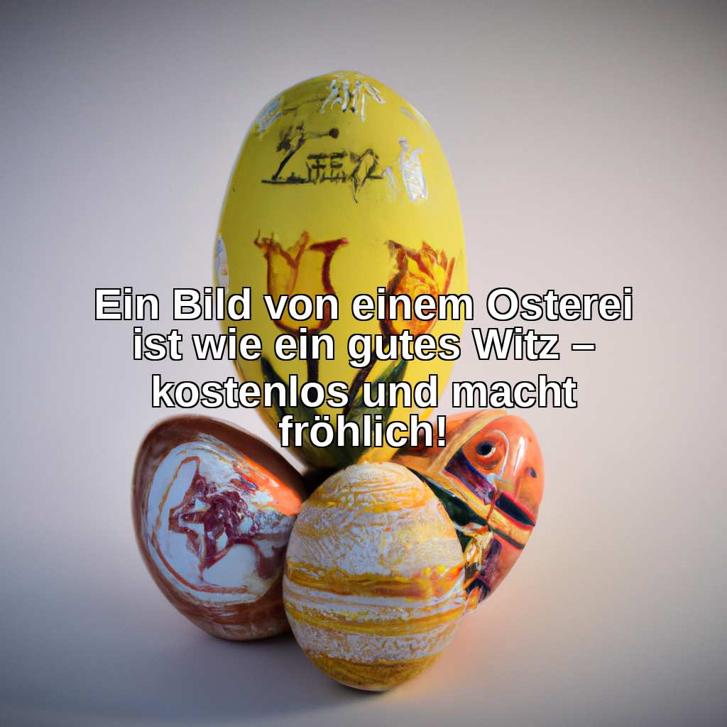 Ein Bild von einem Osterei ist wie ein gutes Witz – kostenlos und macht fröhlich!