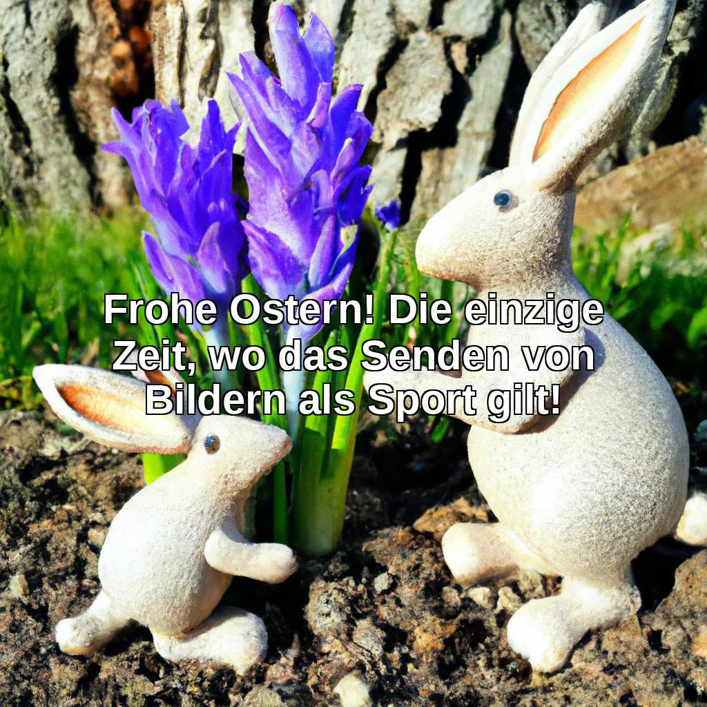 Frohe Ostern! Die einzige Zeit, wo das Senden von Bildern als Sport gilt!