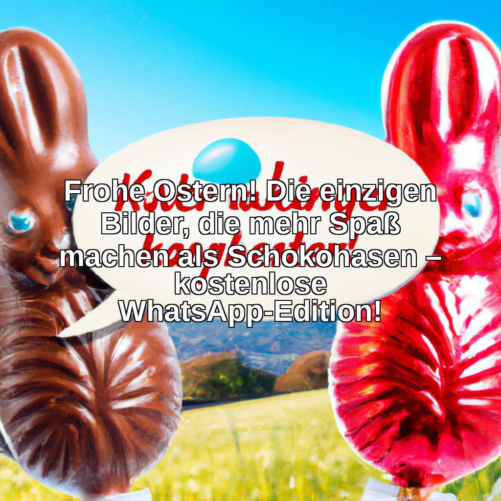 Frohe Ostern! Die einzigen Bilder, die mehr Spaß machen als Schokohasen – kostenlose WhatsApp-Edition!