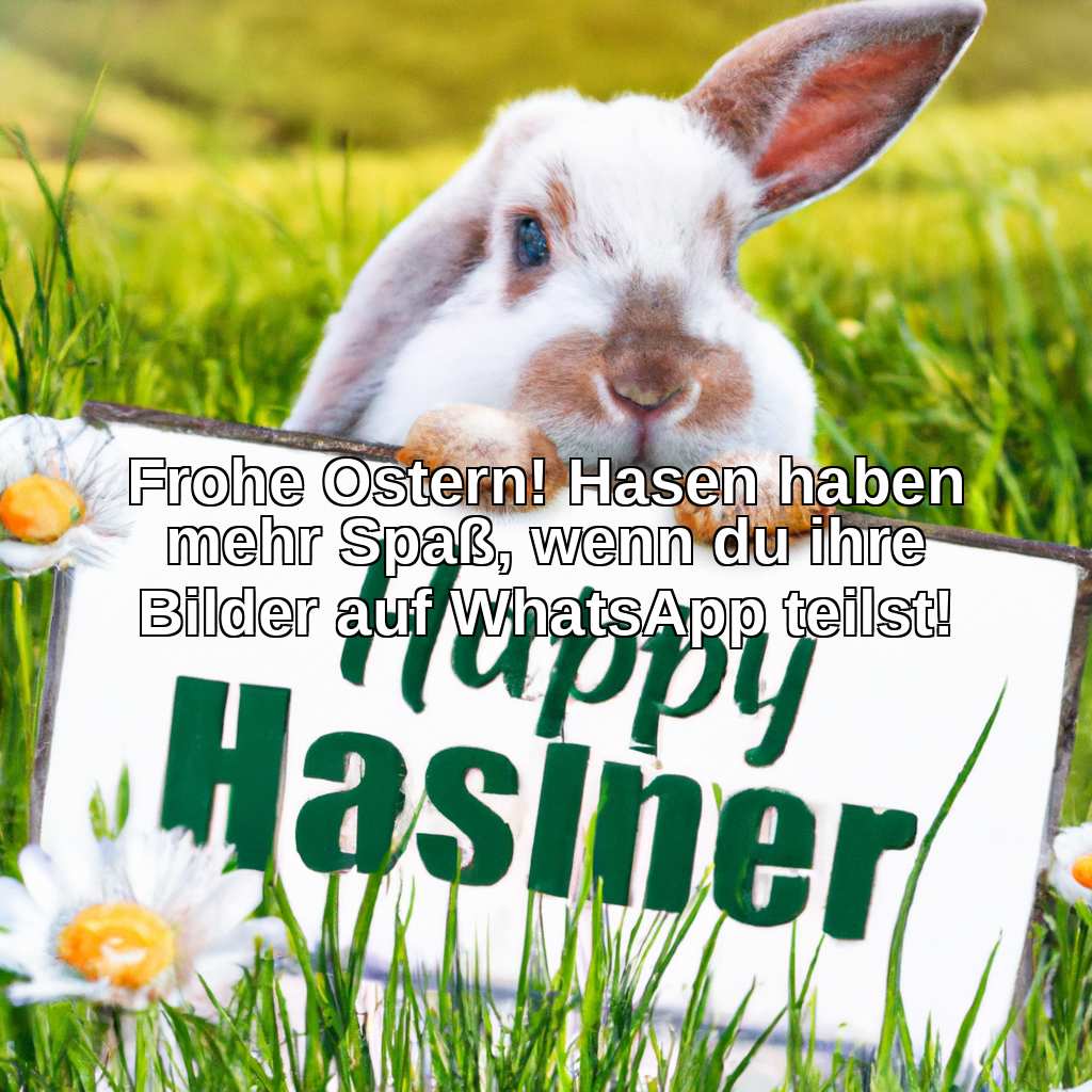 Frohe Ostern! Hasen haben mehr Spaß, wenn du ihre Bilder auf WhatsApp teilst!