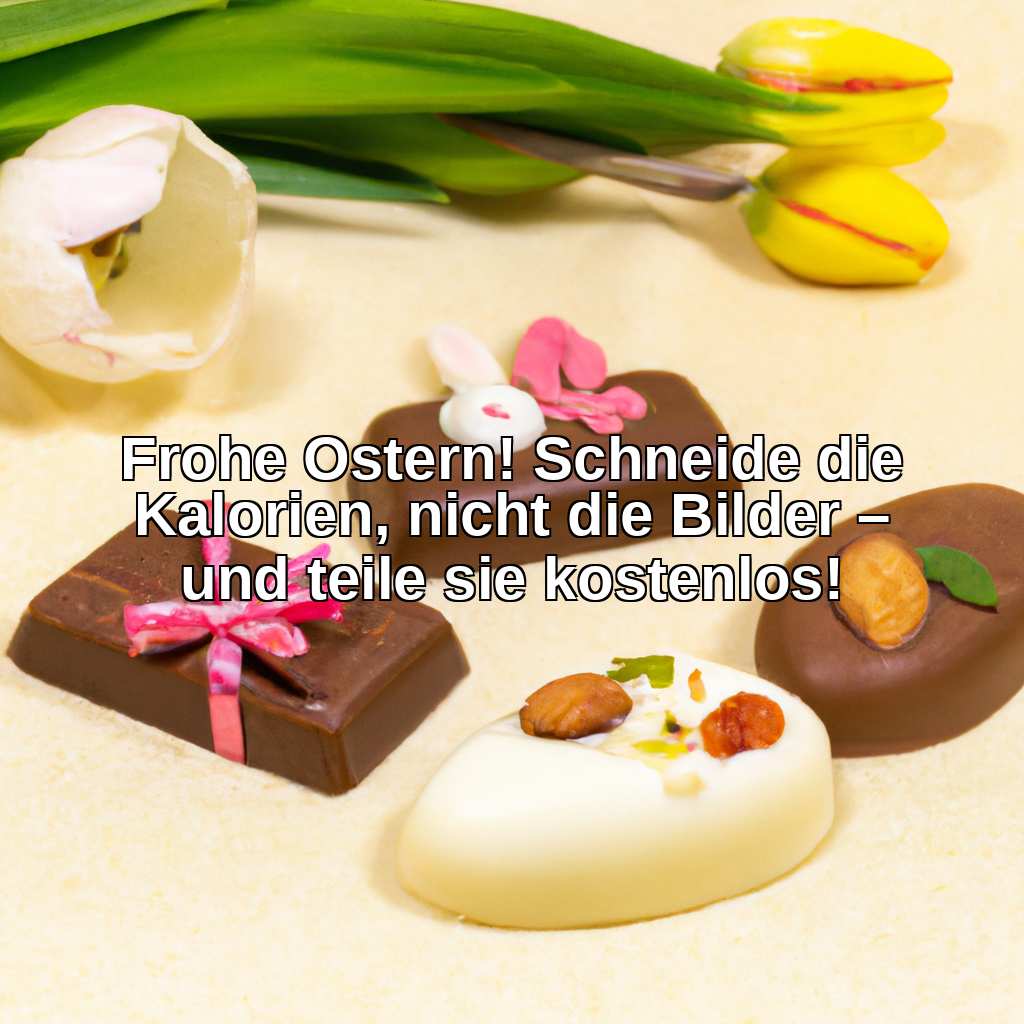 Frohe Ostern! Schneide die Kalorien, nicht die Bilder – und teile sie kostenlos!