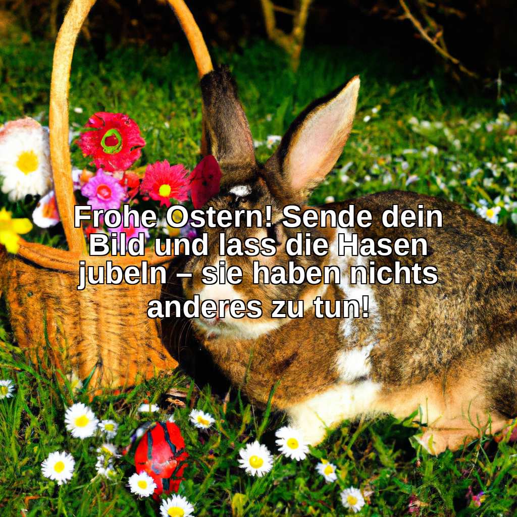 Frohe Ostern! Sende dein Bild und lass die Hasen jubeln – sie haben nichts anderes zu tun!