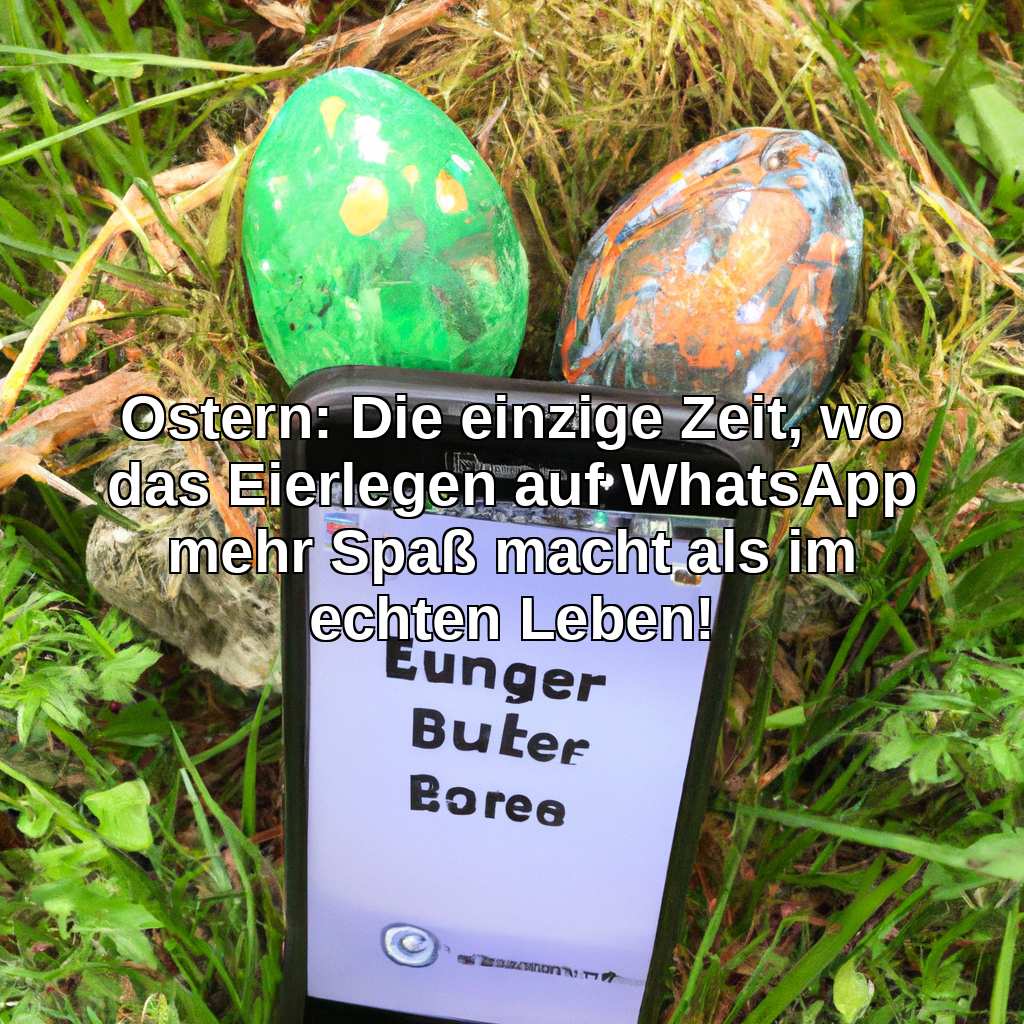 Ostern: Die einzige Zeit, wo das Eierlegen auf WhatsApp mehr Spaß macht als im echten Leben!