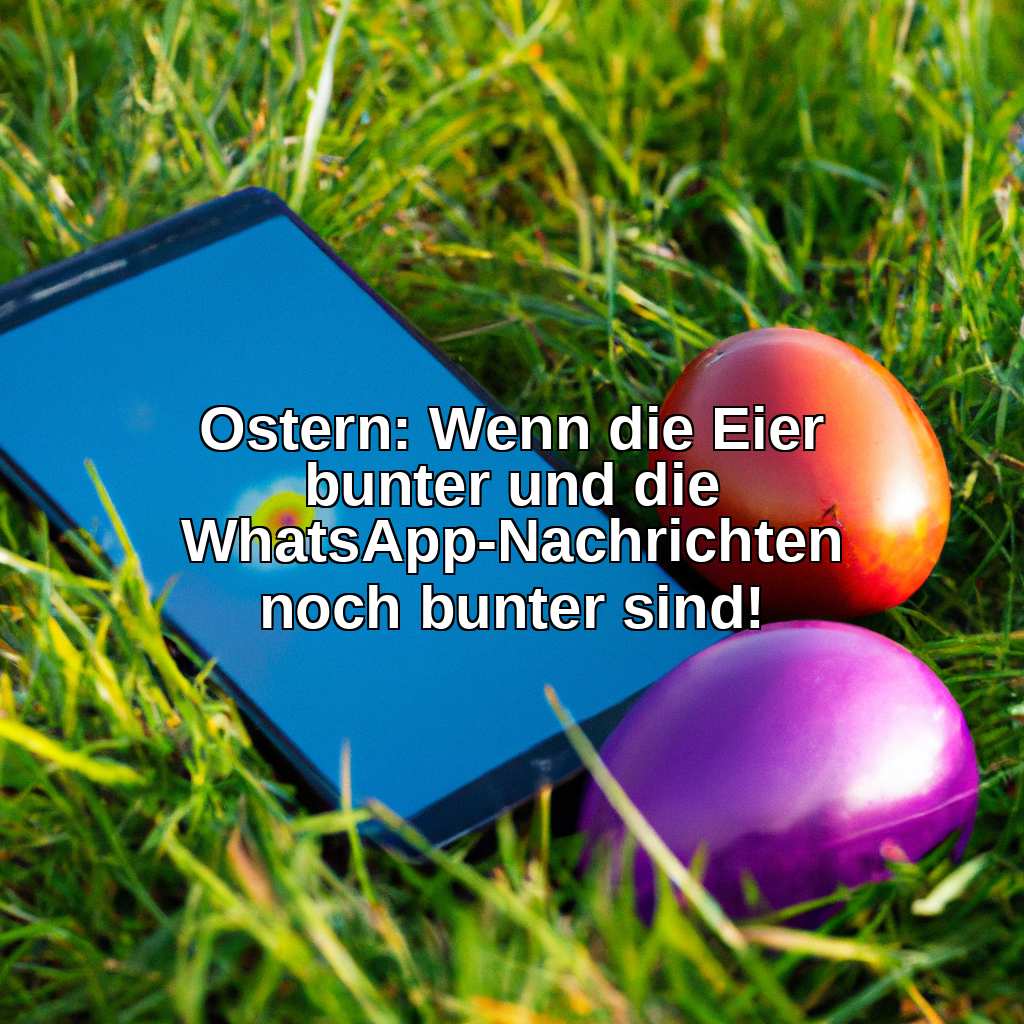 Ostern: Wenn die Eier bunter und die WhatsApp-Nachrichten noch bunter sind!