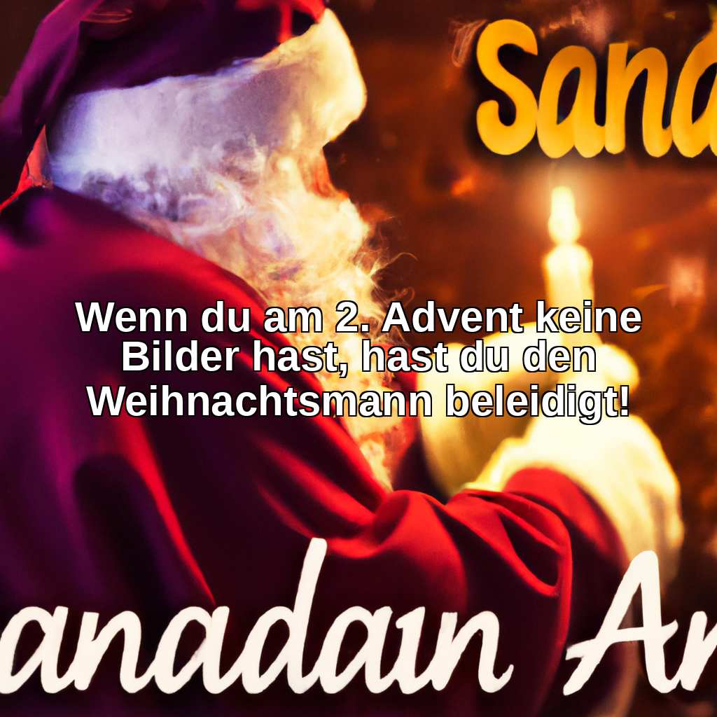 Wenn du am 2. Advent keine Bilder hast, hast du den Weihnachtsmann beleidigt!